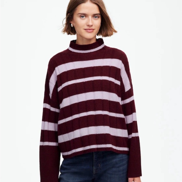 Madewell Ribbed Cashmere-Wool Blend Pullover Sweater NEW M - Picture 1 of 3